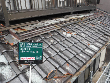 瓦修復工事